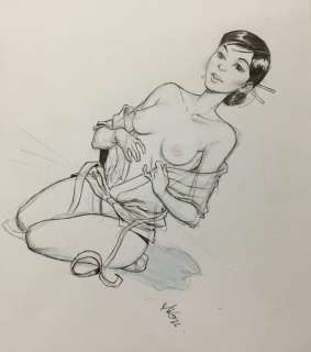 Mig | Mig - Dessin original - La Geisha - (2022) | Catawiki