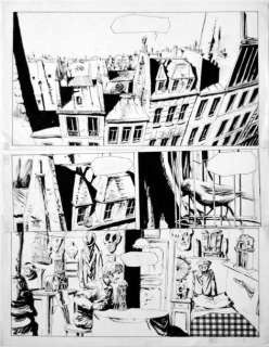 Rabaté, Pascal | EX-VOTO Très imposante planche originale à l’encre de chine | Cornette de St Cyr