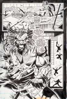 Ron Garney and Al Milgrom Ghost Rider, Wolverine, Punisher: The Dark Design Story Page 8 Original Art (Marvel, 199...