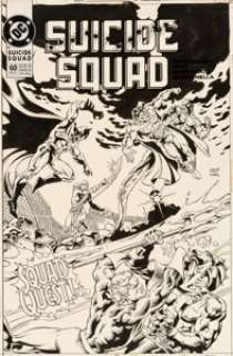 Geof Isherwood and Karl Kesel - Suicide Squad #60 Cover Original Art (DC, 1991).