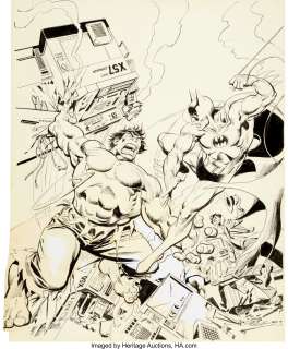 José Luis GarcÃ­a-Lopez - DC Special Series #27 Batman vs. the Incredible Hulk Cover Original Art (DC/Mar...