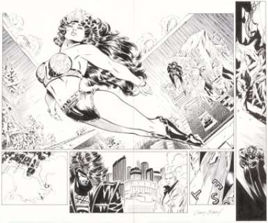 Andy Kubert and Jesse Delperdang - X-Men #45 Double Page Spread 32-33 Original Art (Marvel, 1995).... (Total: 2 Original Art)