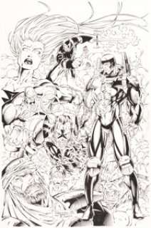 Renato Arlem and Robert Jones - Stormwatch #30 Cover Original Art (Image, 1995)....