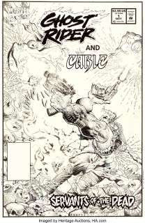 Kieth, Sam - Sam Kieth Ghost Rider and Cable: Servants of the Dead #1 Cover Original Art (Marvel, 1992)....