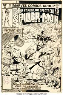 Pollard, Keith - Keith Pollard and Bob McLeod Spectacular Spider-Man #49 Cover Original Art (Marvel, 1980)....
