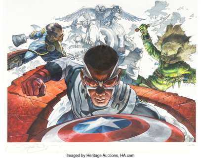 Bianchi, Simone - Simone Bianchi All-New Captain America: Fear Him #1-2 Double Cover Original Art (Marvel, 2015). ...