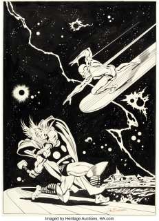 Buscema, John | John Buscema Silver Surfer #4 Cover Re-Creation Original Art (c. 1990s).... | Heritage