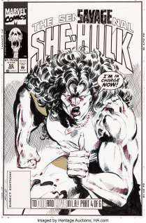 Olliffe, Pat - Pat Olliffe The Sensational She-Hulk #55 Cover Original Art (Marvel, 1993)....