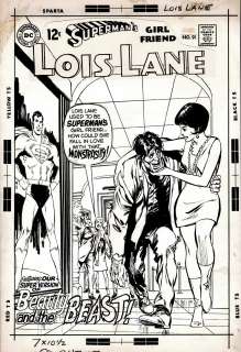 Neal Adams - lois lane #91 cover (superman, lois, superman as a freak! ) 1969