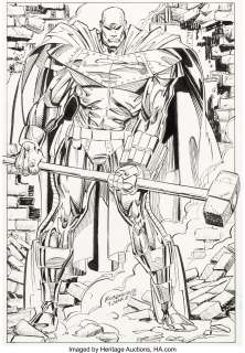 Bogdanove, Jon | Jon Bogdanove and Dennis Janke Superman: The Man of Steel #22 Splash Page 11 Original Art and Color Model (DC, 199... (Total: 2 Original Art) | Heritage