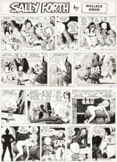Wally Wood Studio - Wally Wood Sally Forth #S21 Comic Strip Original Art (Wood and Richter, 1972). ... (Total: 2 Original Art)