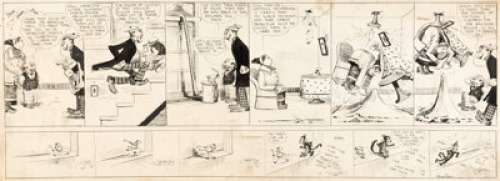 Herriman, George - George Herriman Family Upstairs / Krazy Kat Daily Comic Strip Original Art dated 4-5-1911 (King Features Syndicate...