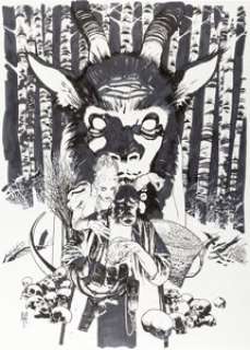 Hughes, Adam | Adam Hughes Hellboy: Krampusnacht Variant Cover Original Art (Dark Horse, 2017).... | Heritage