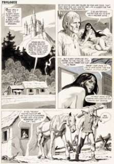 Heath, Russ - Russ Heath Vampirella #61 Complete 8-Page Story "The Enchanting Fable of Thistlewhite the Bold" Original Art (Warr... (Total: 8 Original Art)