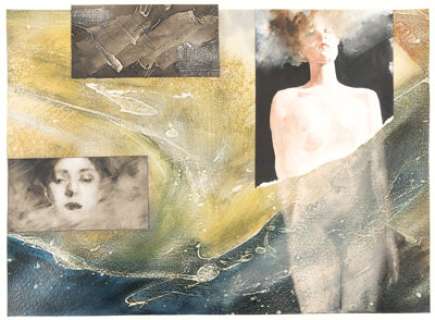 Muth, Jon J. - Jon J. Muth The Secret Sharer Paperback Wraparound Cover Painting Original Art (Underwood Miller, 1988)....