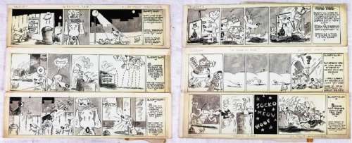 Sloopy Original Comic Strips by Milt Hammer (6) | Goldfinch Auctions