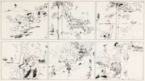 George Herriman | Two Jolly Jackies Comic Strip Original Art dated 1903 (New York World, 1903). | Heritage
