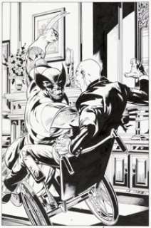 Scott Eaton and Andrew Hennessy - X-Men Legacy #217 Splash Page 1 Original Art (Marvel, 2008).