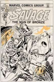 Gil Kane and Tom Palmer - Doc Savage #4 Cover Original Art (Marvel, 1973).