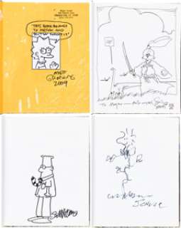 Sketchbook with Art by Sergio Aragonés, Charles Schulz, LeRoy Neiman, and others (1996-2009). (Total: 2 Original Art)