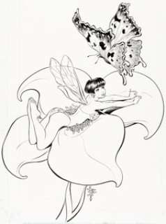 Bret Blevins Marvel Swimsuit Special #4 Wasp Pin-Up Original Art (Marvel, 1995).