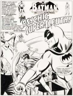 Sheldon Moldoff and Joe Giella Batman #196 Splash Page 1 Original Art (DC, 1967).