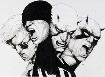 Khoi Pham Daredevil #11 Variant Wraparound Cover Original Art (Marvel, 2019).