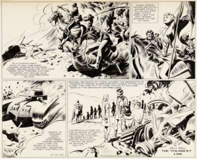 Alex Raymond Flash Gordon Sunday Comic Strip Original Art dated 8-22-43 (King Features Syndicate, 1943). | Heritage