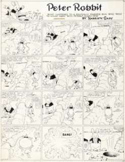 Harrison Cady Peter Rabbit Sunday Comic Strip Original Art (N.Y. Tribune Inc.,1920).