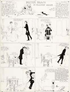 Richard F. Outcault Buster Brown Sunday Comic Strip Original Art dated 10-22-05 (New York Herald, 1905). | Heritage