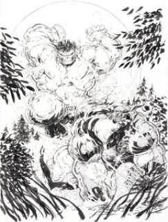 Kaare Andrews Incredible Hulk No. 181 Facsimile Edition Variant Cover Original Art (Marvel, 2023).