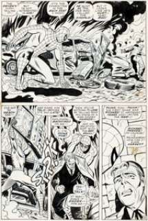 John Romita Sr., Larry Lieber, and Mike Esposito (as Mickey Demeo) The Amazing Spider-Man Annual #5 Story Page 32 Original Art (Marvel, 1968).