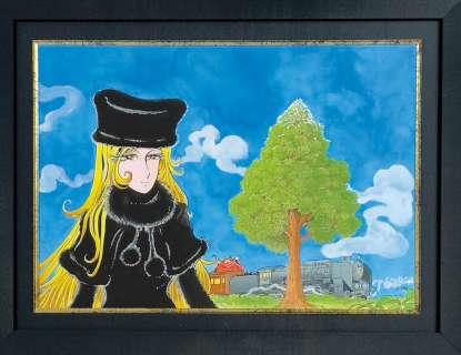 Leiji Matsumoto’s Hand-Drawn Color Illustration "Announcement of Arrival / Galaxy Express 999" | Mandarake (Big Web)