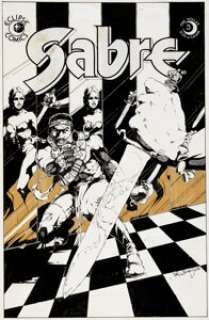 Kent Williams Sabre #3 Cover Original Art (Eclipse, 1982).