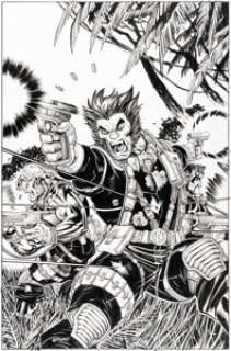 Ed McGuinness X Lives of Wolverine #1 Team X Variant Cover Original Art (Marvel, 2022).