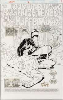 Joe St. Pierre and Mark McKenna Venom: Along Came a Spider #4 Splash Page 1 Original Art (Marvel, 1996).