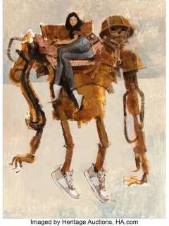 Ashley Wood Impression of A Sunset (Kicks) Painting Original Art (undated).