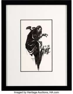 Mike Mignola - Hellboy Grim Reaper Illustration Original Art (2001). | Heritage