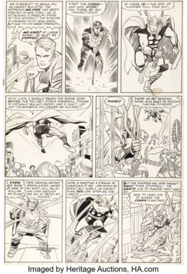 Jack Kirby and Chic Stone Journey Into Mystery #105 Story Page 9 Original Art (Marvel, 1964). | Heritage
