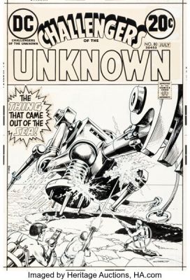 Nick Cardy Challengers of the Unknown #80 Cover Original Art (DC, 1973).