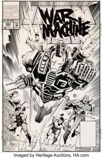 Kev Hopgood and Bob Wiacek Iron Man #283 Cover Original Art (Marvel, 1992).