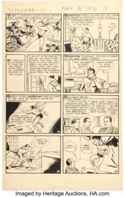 Joe Shuster and Paul Cassidy Action Comics #24 Story Page 11 Original Art (DC, 1940). | Heritage