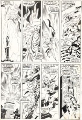 John Buscema and Joe Sinnott Fantastic Four #110 Agatha Harkness Story Page 16 Original Art (Marvel, 1971).