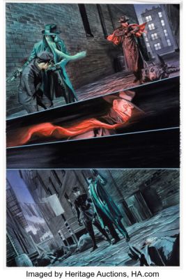 Alex Ross Masks #1 Green Hornet and The Shadow Story Page 5 Original Art (Dynamite, 2012).