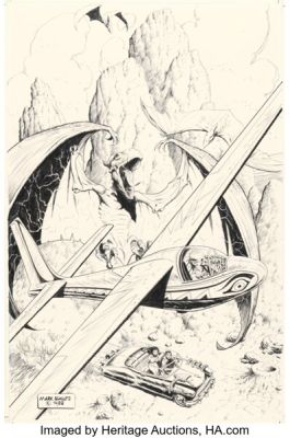 Mark Schultz Xenozoic Tales #6 Cover Original Art (Kitchen Sink Press, 1988).