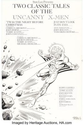 Kerry Gammill and Terry Austin Classic X-Men #25 Banshee Title Page Original Art (Marvel, 1988).