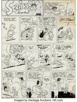 Sheldon Mayer All-American Comics #2 "Scribbly" Complete 1-Page Story Original Art (DC, 1939).