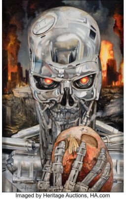 Dan Quintana The Terminator #1 Variant Cover Painting Original Art (Dynamite Entertainment, 2024). | Heritage