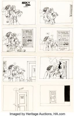 Greg Irons Heavy Tragicomix #1 "Rock ’n’ Roll Funnies" Complete 2-Page Story Original Art (The Print Mint, 1970). (Total: 2 Items) | Heritage