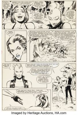 John Romita Jr. and Dan Green The Uncanny X-Men #185 Rogue and Storm Story Page 11 Original Art (Marvel, 1984). | Heritage